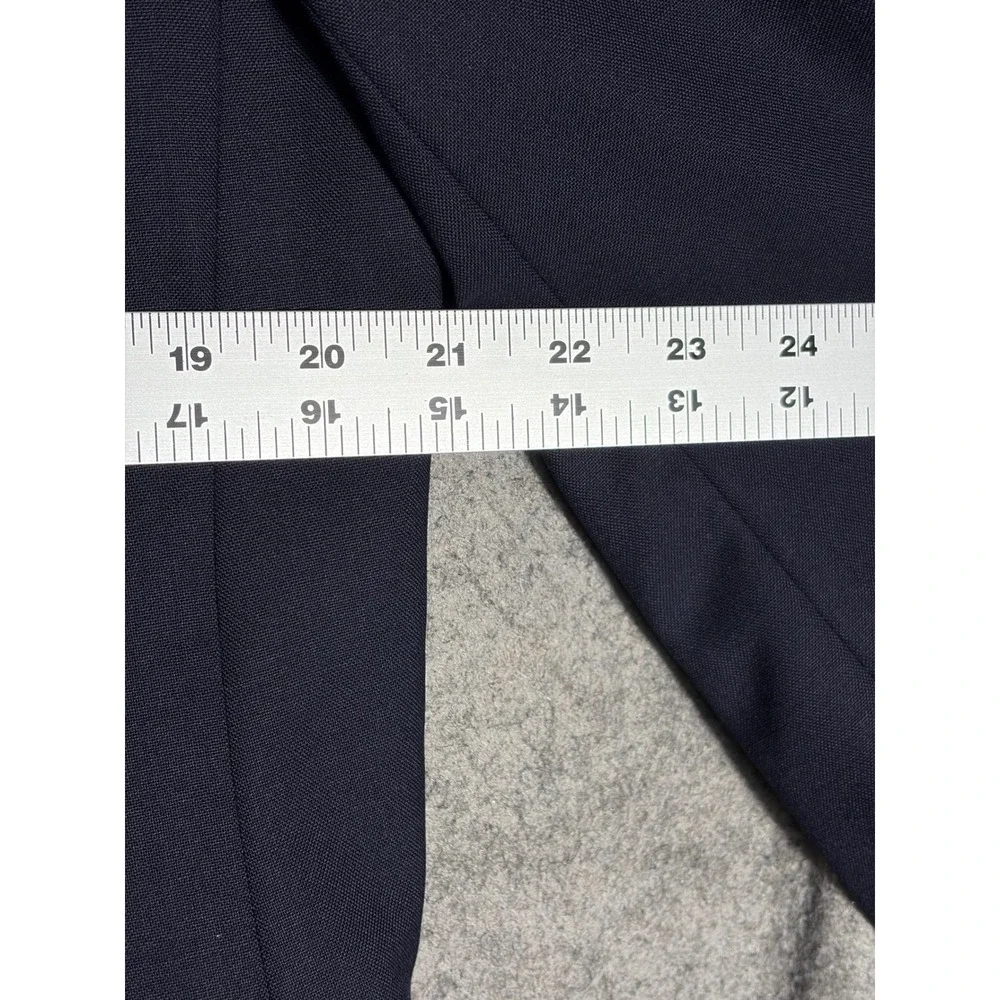 Burberrys Mens Navy Blue Wool Blazer Gold Crest Button Sport Coat Vintage USA